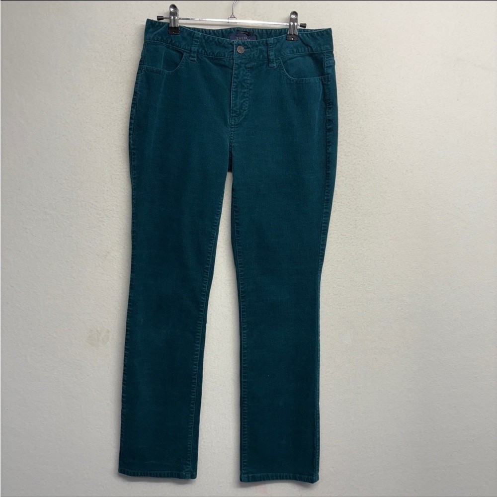 Talbots Petites Heritage Corduroy Turquoise Teal Pants 6 P Petite Blue
